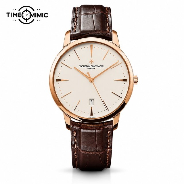 Front view of Vacheron Constantin Patrimony Ref. 85180/000G-9230 White Dial superclone watch