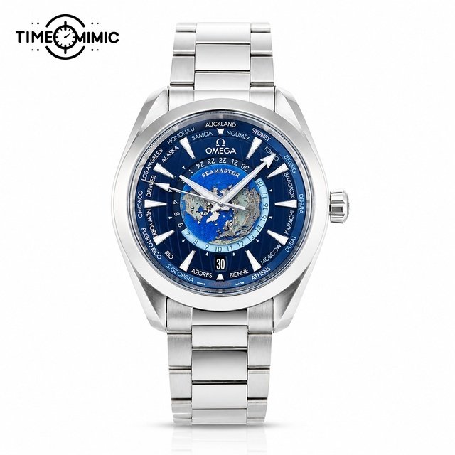 Front view of Omega Seamaster Aqua Terra Blue Ref. 220.30.43.22.10.001 superclone watch