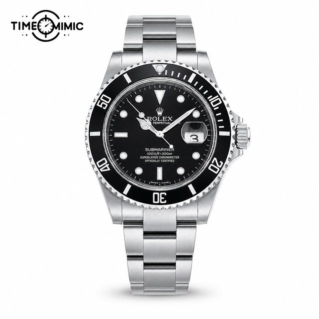 Detailed view of Rolex Submariner Date Ref. 116610LN replica wrist watch