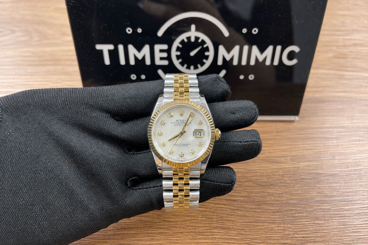 Front view of Rolex Datejust reference 126233 collector watch