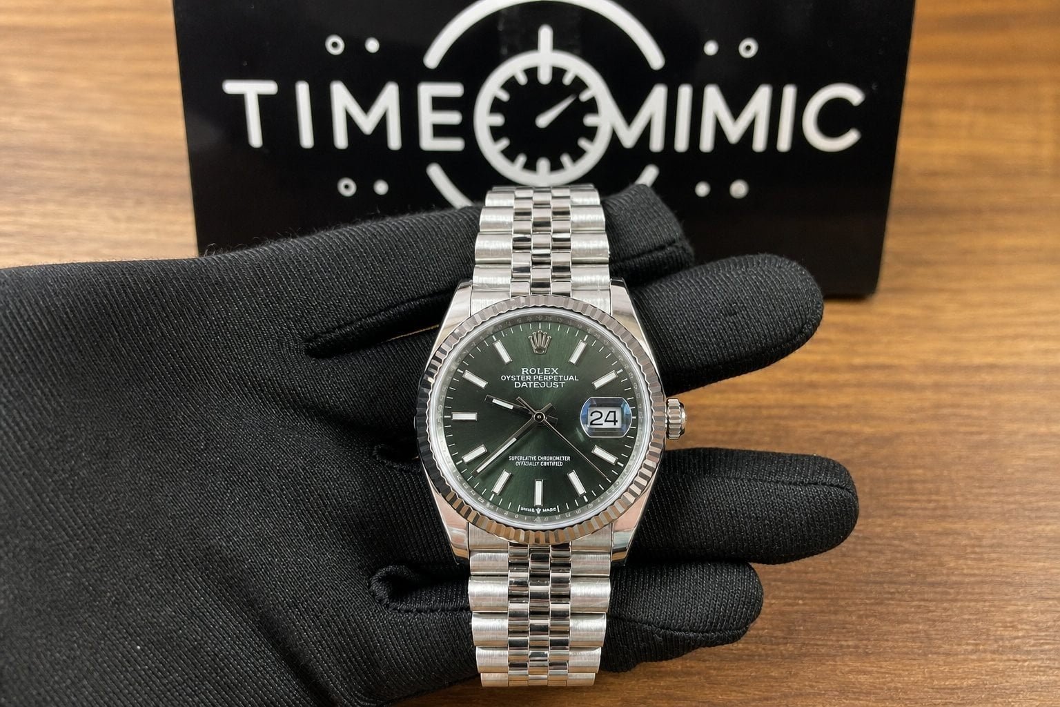Detailed view of Rolex Datejust reference 126234 collector watch
