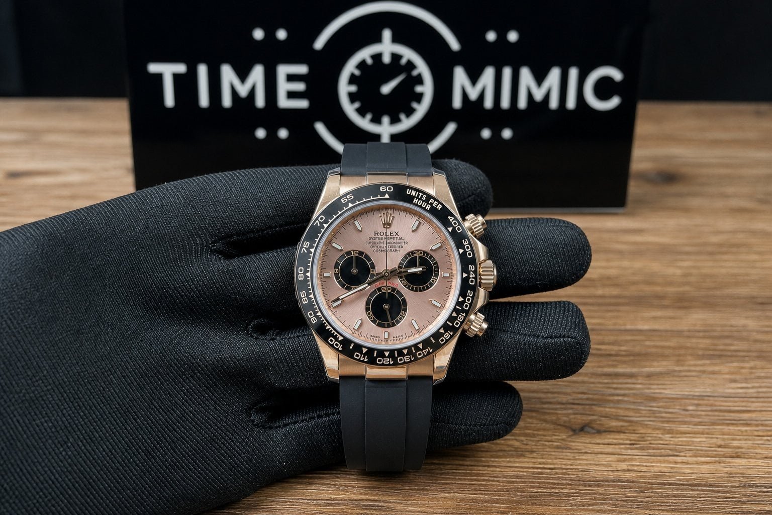 Front view of Rolex Daytona reference 116515 collector watch