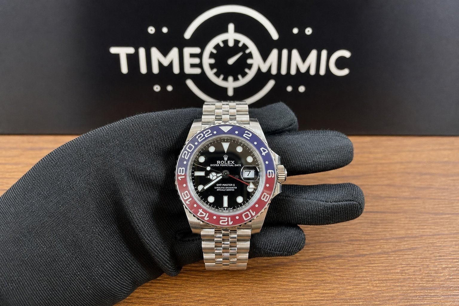 Front view of Rolex GMT-Master II reference 126710 collector watch