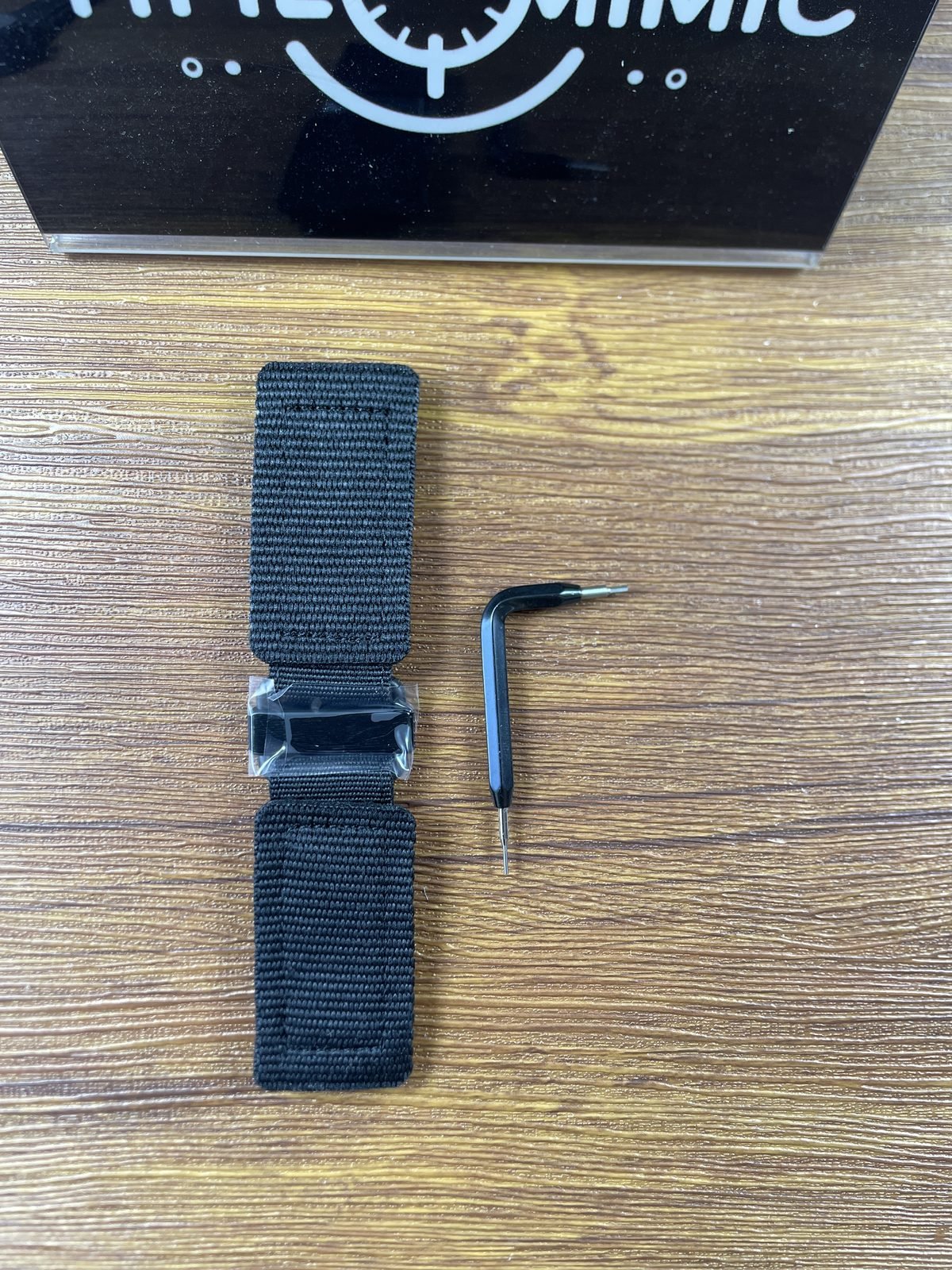 Bell and Ross BR-03 Astro replica black woven spare strap reverse and protected buckle