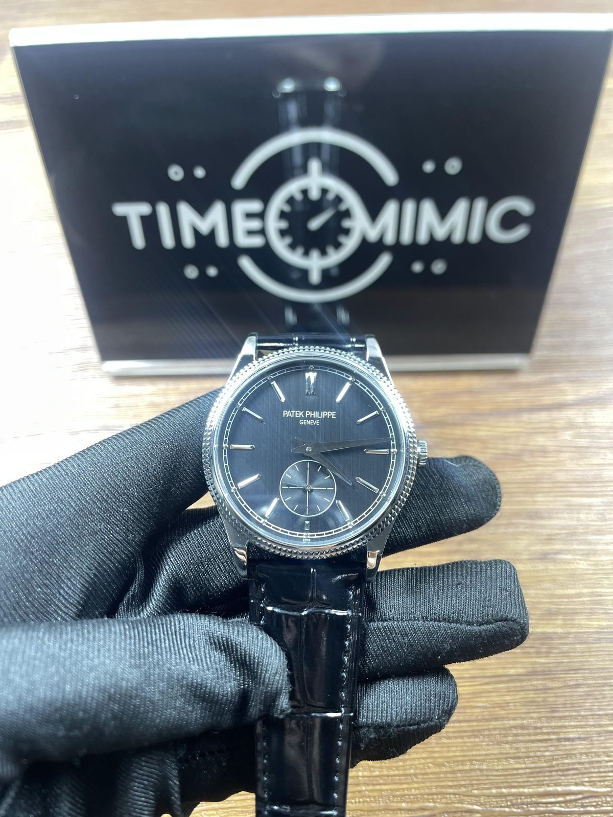 Patek Philippe Calatrava 6119G replica watch QC detail image 1