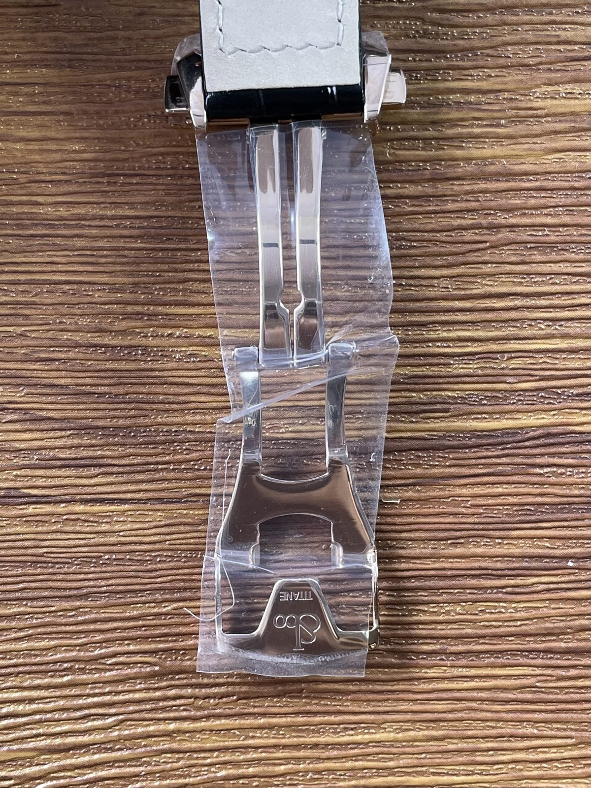 Jacob and Co Casino Tourbillon CA100 40 replica deployant clasp open reverse view under protective film
