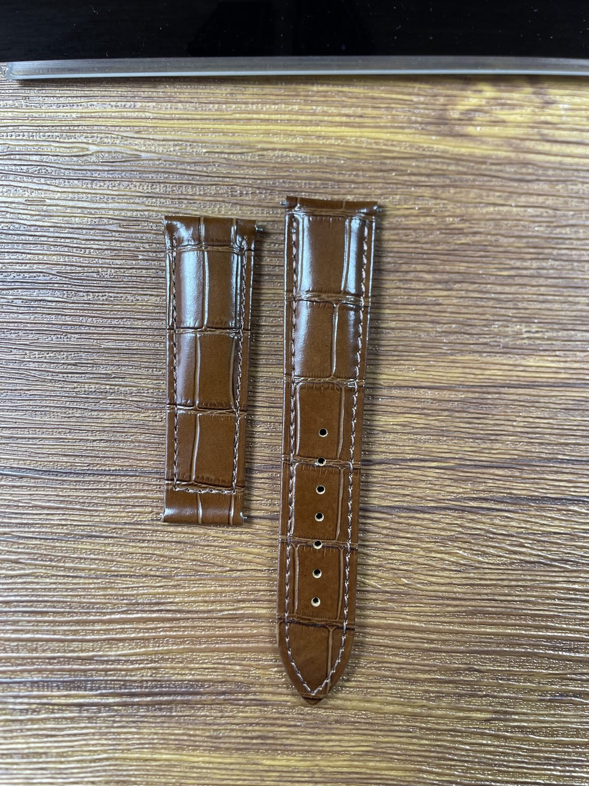 Jacob and Co Casino Tourbillon custom replica loose brown glossy crocodile pattern strap front surfaces