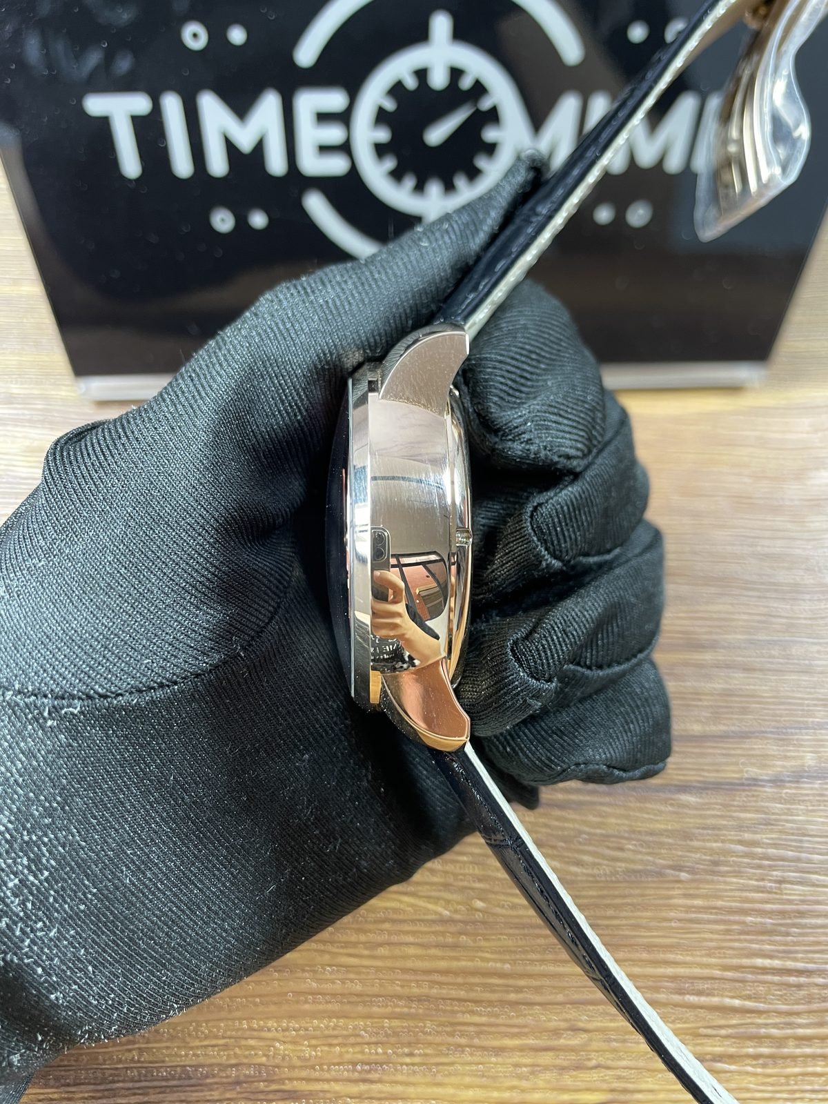 Jacob and Co Casino Tourbillon custom replica warm colour thick case side and rectangular control view