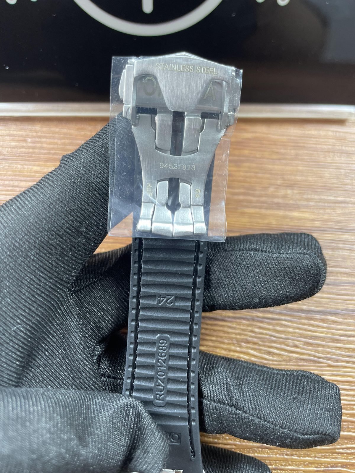 Omega Constellation replica folding clasp interior stainless steel style text and 94521813 marking