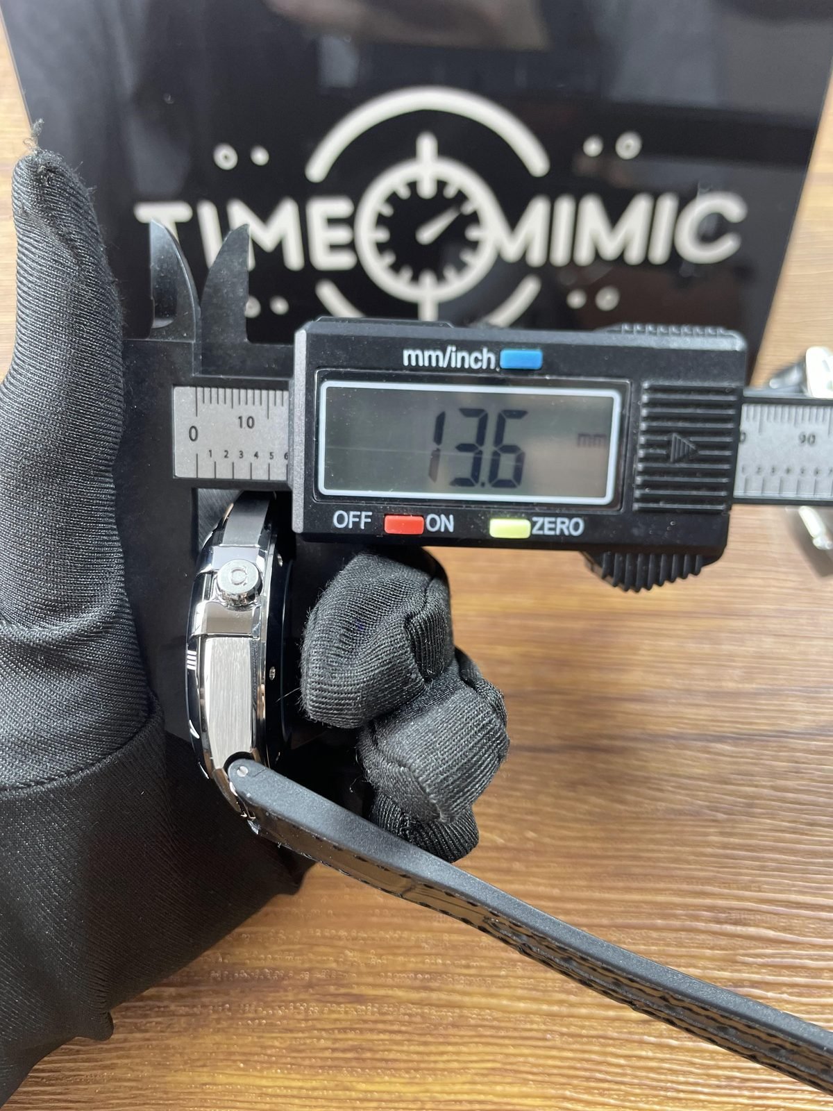 Omega Constellation replica single thickness caliper placement reading about 13.6 millimetres