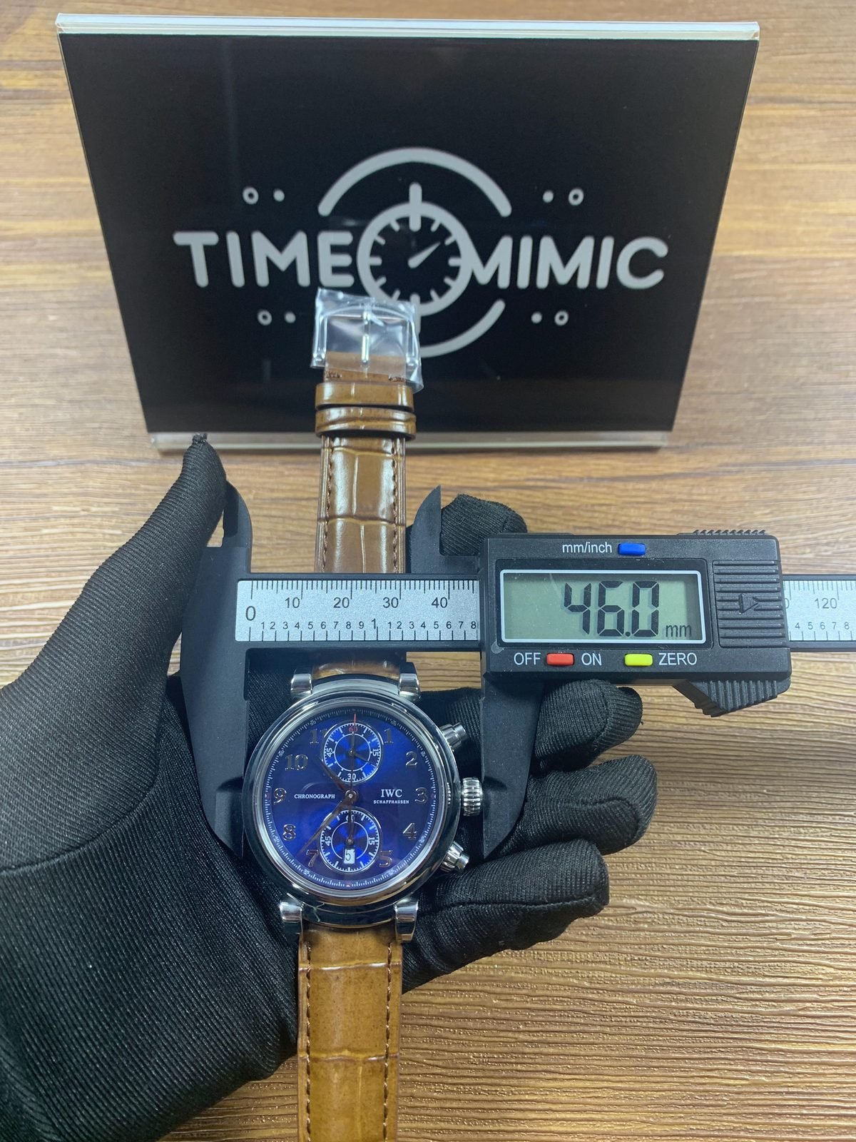 IWC Da Vinci IW393402 replica pictured maximum span about 46 millimetres including controls