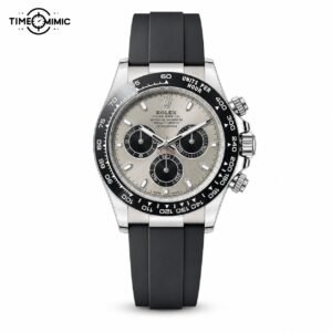 Rolex Daytona 116519 Silver Black Oysterflex replica watch