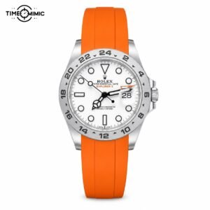 Rolex Explorer II 216570 White Orange Rubber replica watch