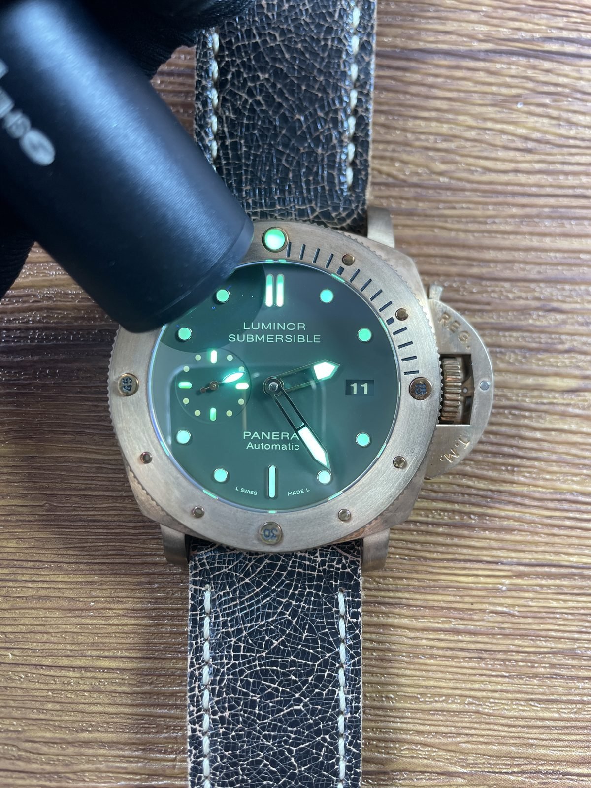 Panerai Luminor PAM00382 replica watch QC detail image 10