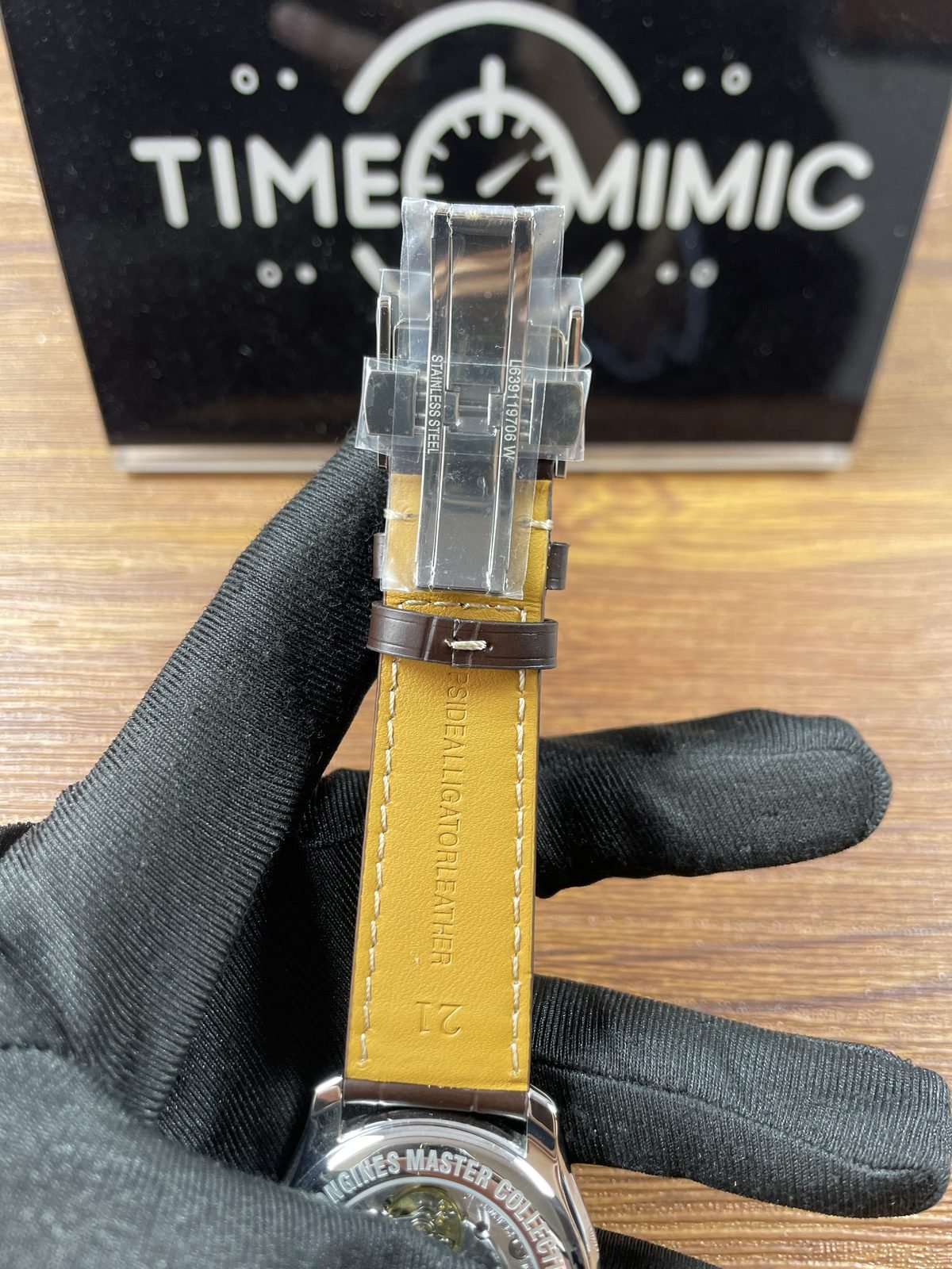 Longines Master Collection L2 909 4 78 3 replica folding clasp underside copied steel and strap material style text