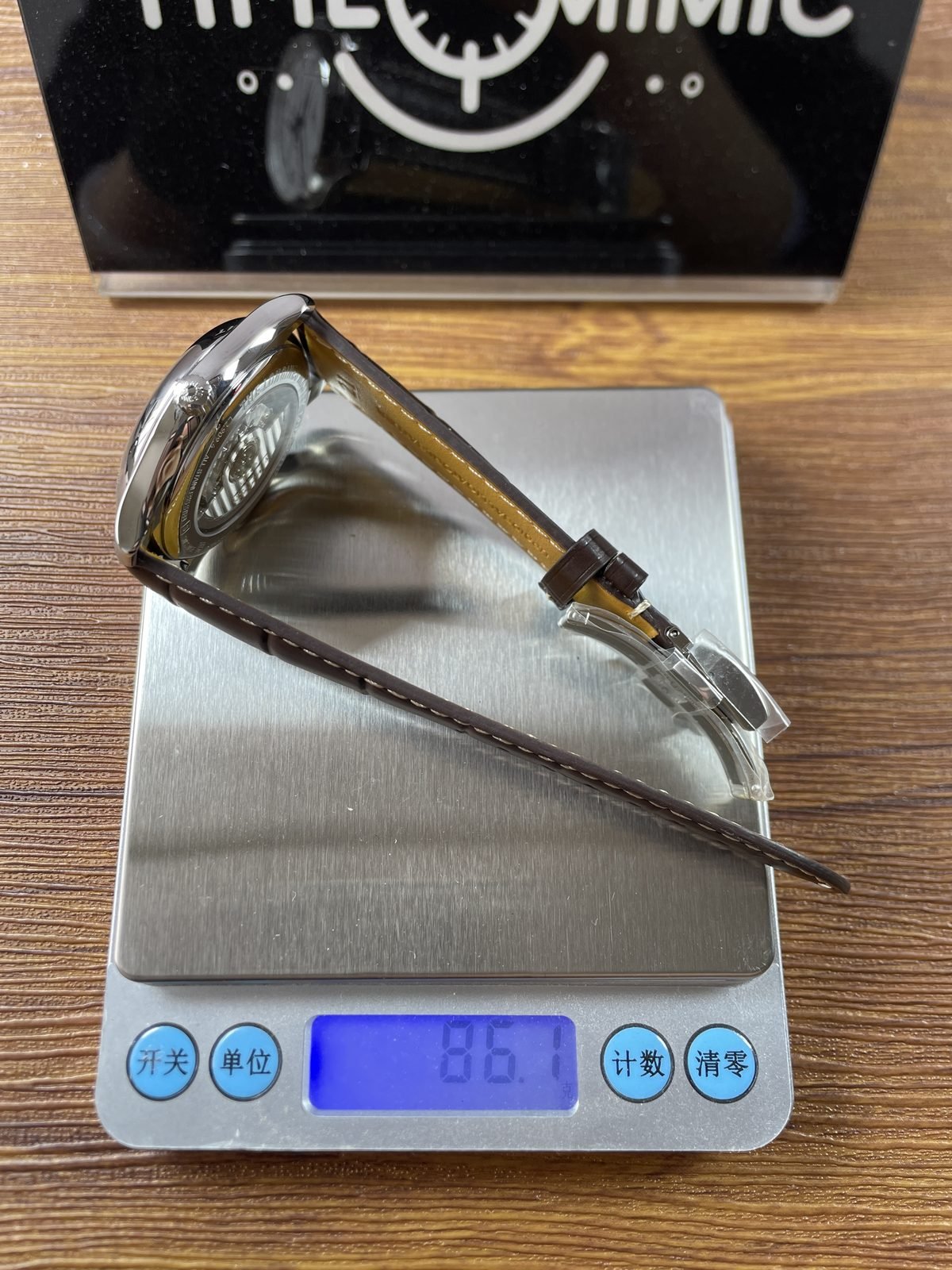 Longines Master Collection L2 909 4 78 3 replica complete watch strap and clasp scale reading 86.1 grams