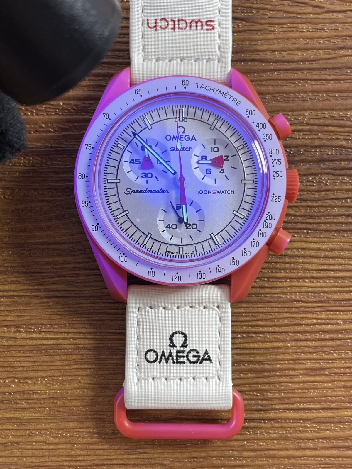Swatch MoonSwatch SO33M100 replica watch QC detail image 6