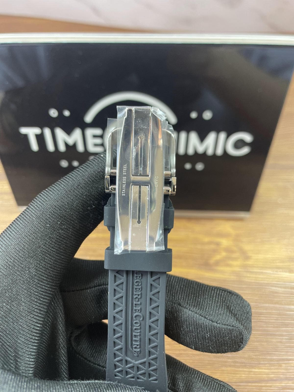 Jaeger LeCoultre Polaris Q9068670 replica clasp underside stainless steel and short code style engravings