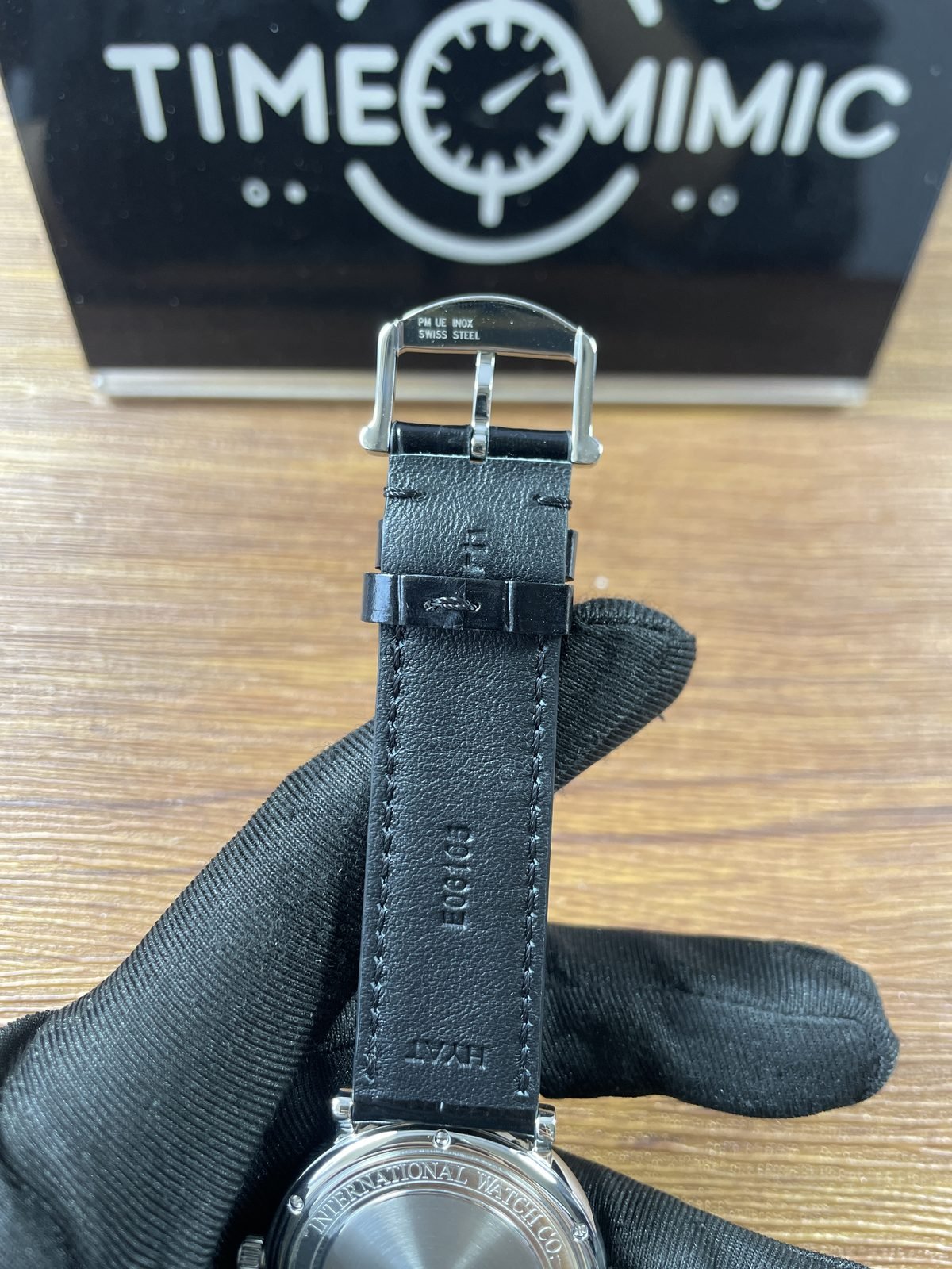 IWC Portofino IW356501 replica buckle PM UE INOX Swiss Steel style and strap markings