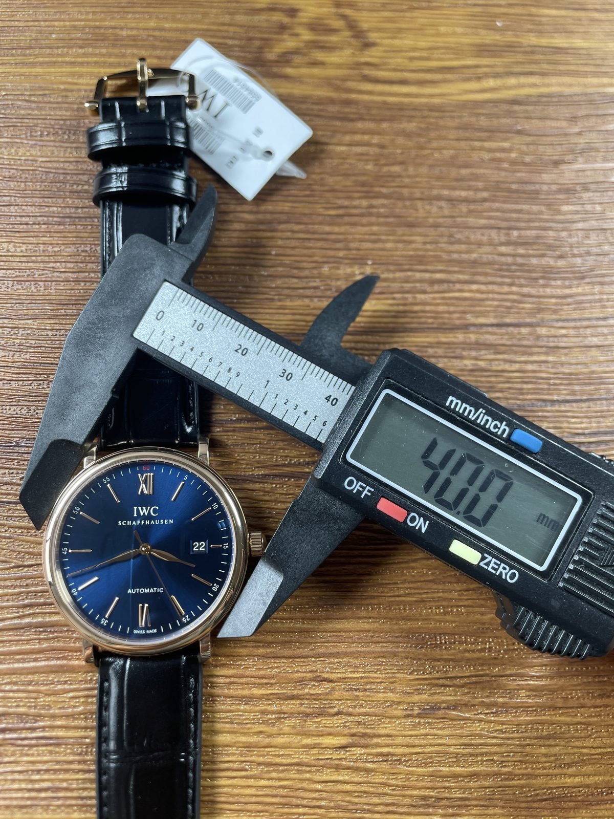 IWC Portofino IW356523 replica pictured crown excluded case body span about 40.0 millimetres