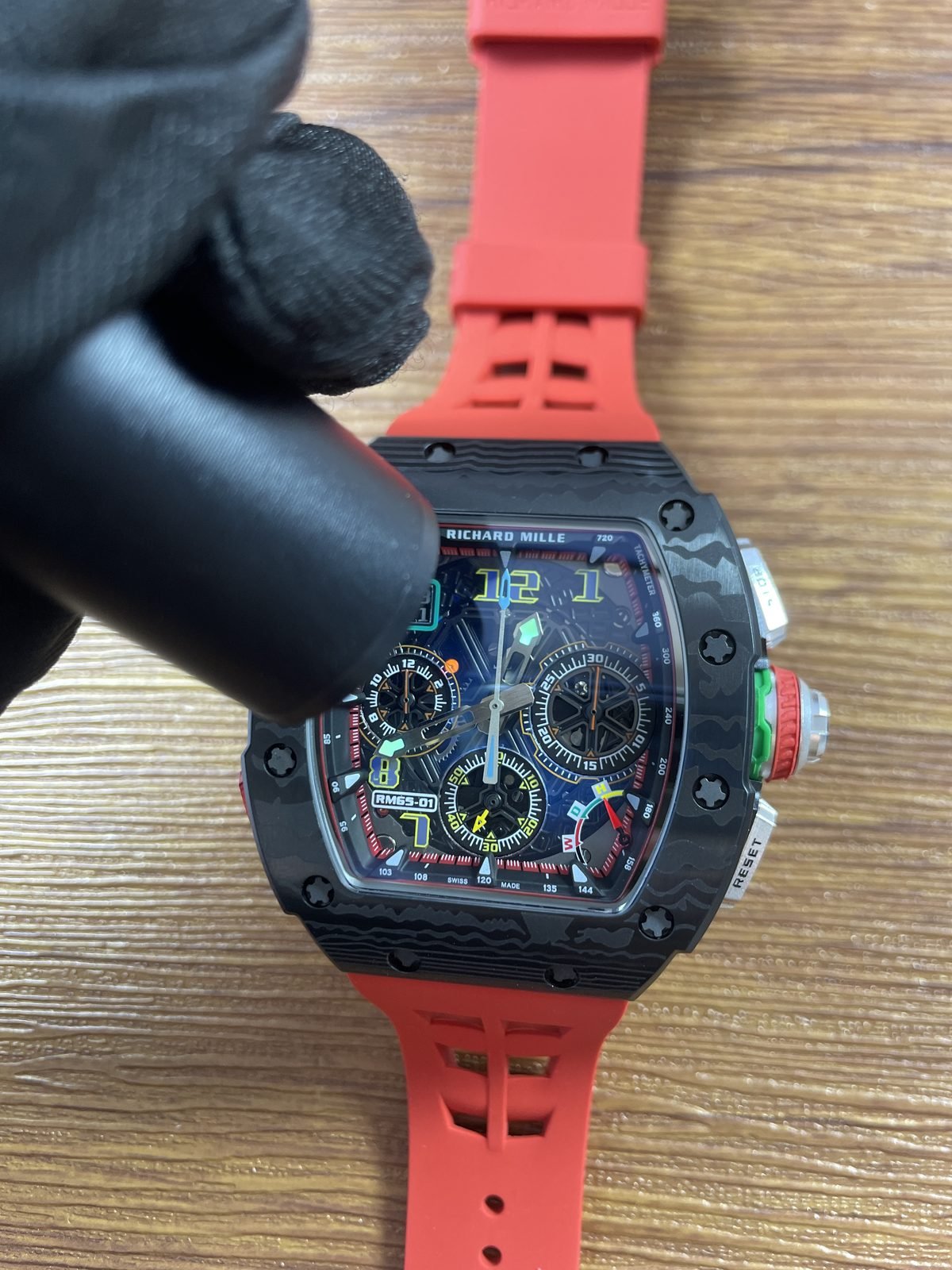 Richard Mille RM RM65-01 replica watch QC detail image 7