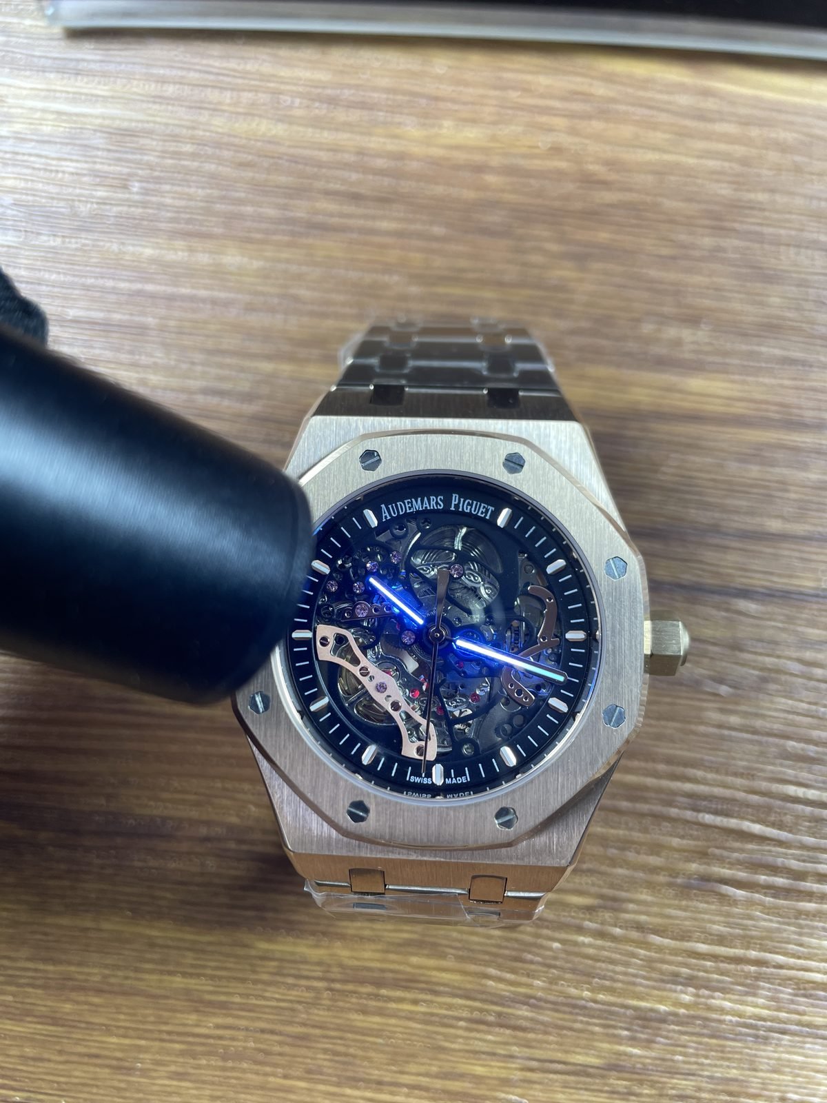 Royal Oak 15407OR openworked replica luminous hands and markers check