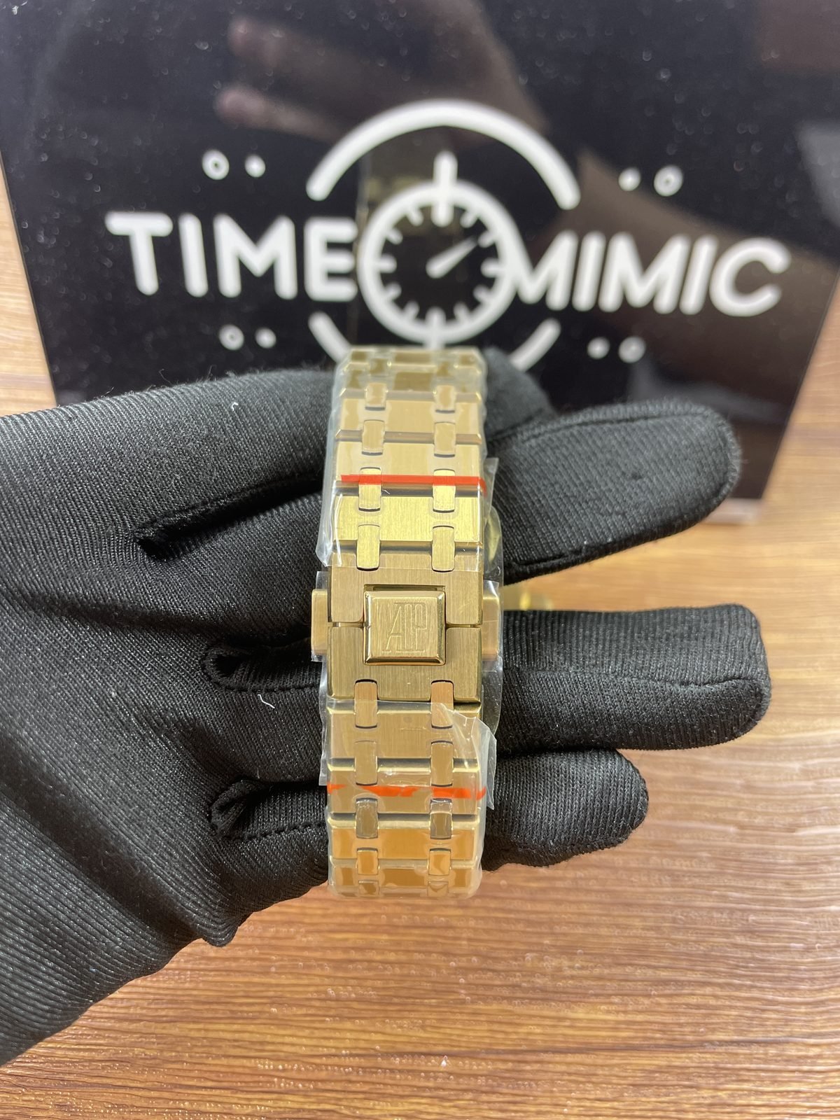 Royal Oak 15450 replica AP-style folding clasp and integrated bracelet