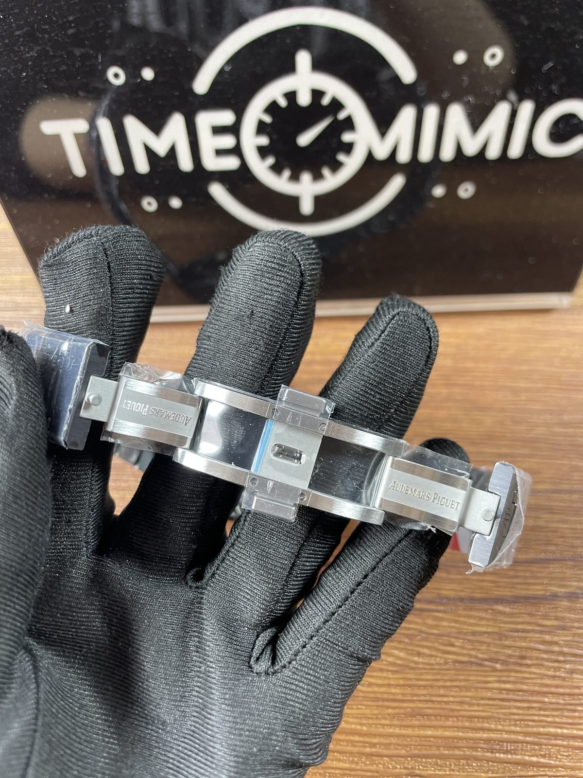Royal Oak 15500 replica light-aqua configuration folding clasp interior