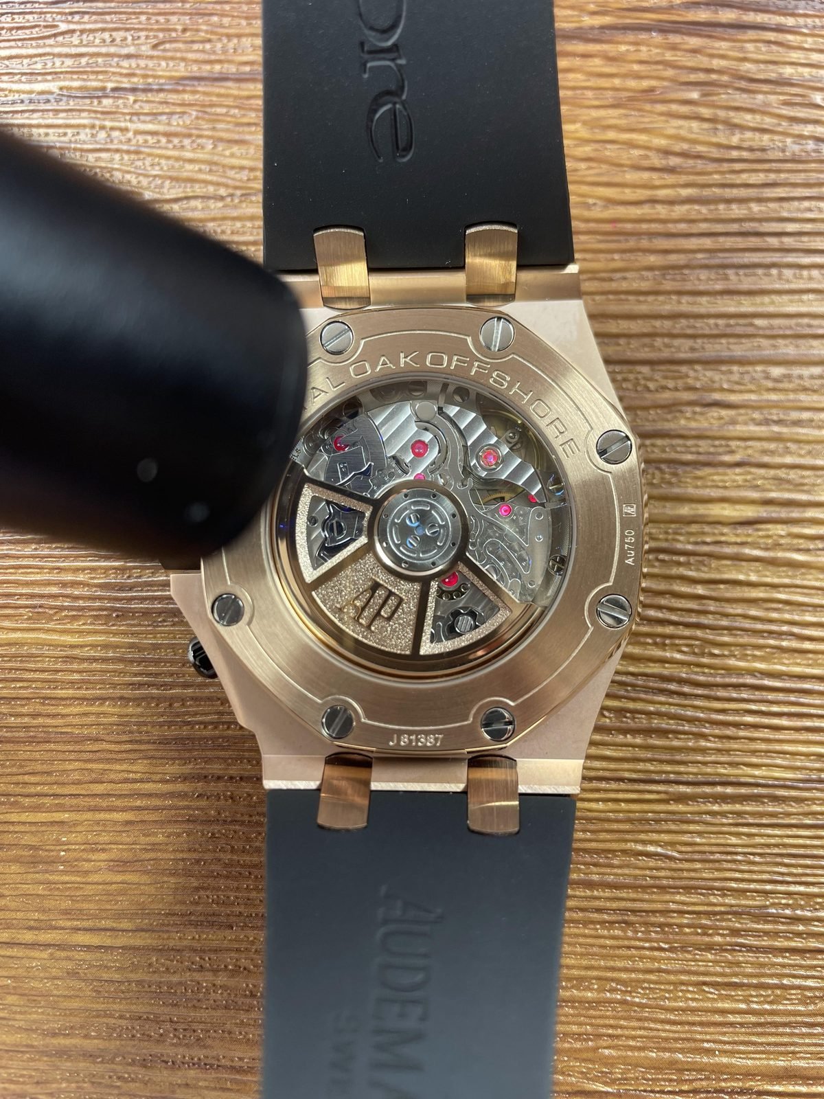 Royal Oak Offshore 26238OK replica exhibition back rotor and decorated automatic-looking movement